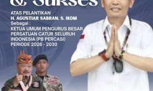Pelantikan H. Agustiar Sabran sebagai Ketua Umum PB Percasi.