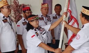 Pelantikan Aliansi Dayak Bersatu oleh Megawati Asmin, simbol kerja nyata perjuangkan aspirasi masyar.