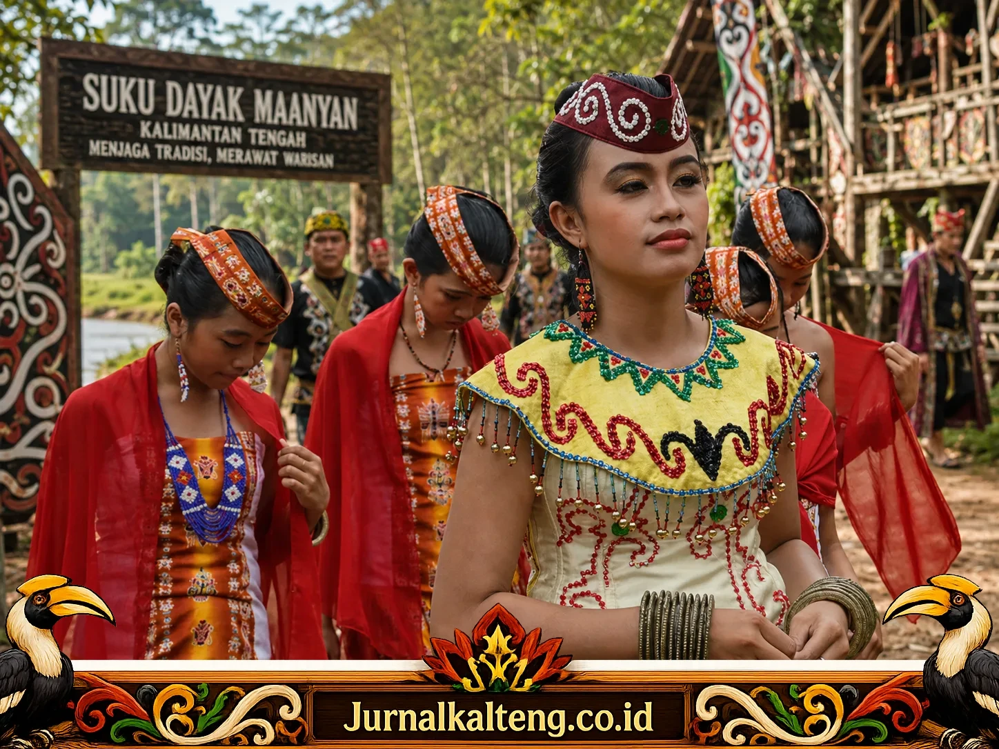 Remaja wanita Dayak Maanyan di Keang Ethnic Festival tahun 2015