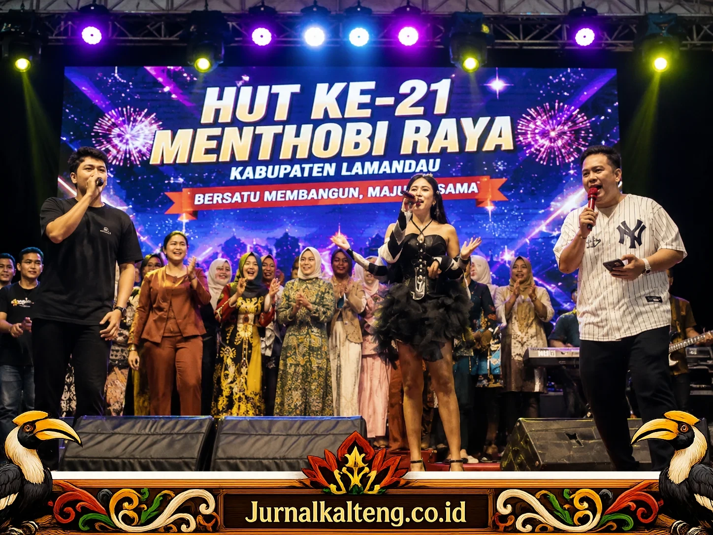 asa KDI saat berduet bersama Bupati Lamandau