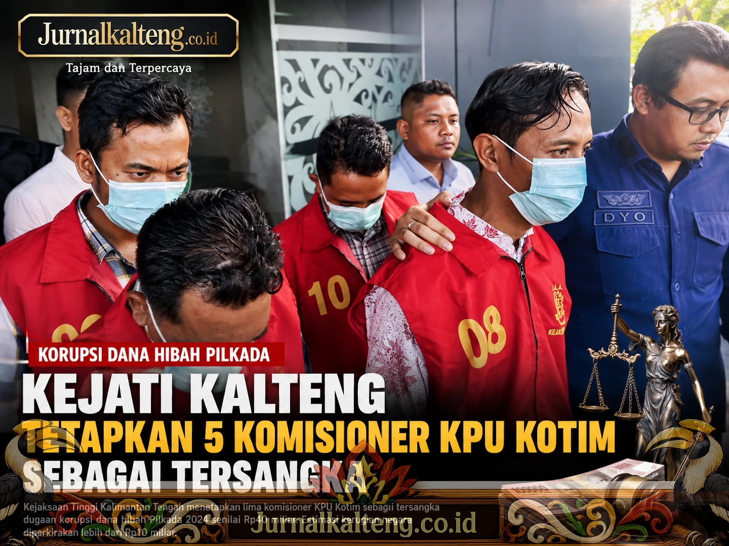 Jurnalkalteng_Kejati_Kalteng_5_Komisioner_KPU_Kotim